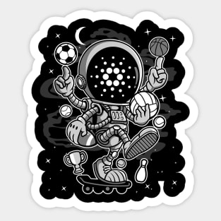 Astronaut Skate Cardano ADA Coin To The Moon Crypto Token Cryptocurrency Blockchain Wallet Birthday Gift For Men Women Kids Sticker